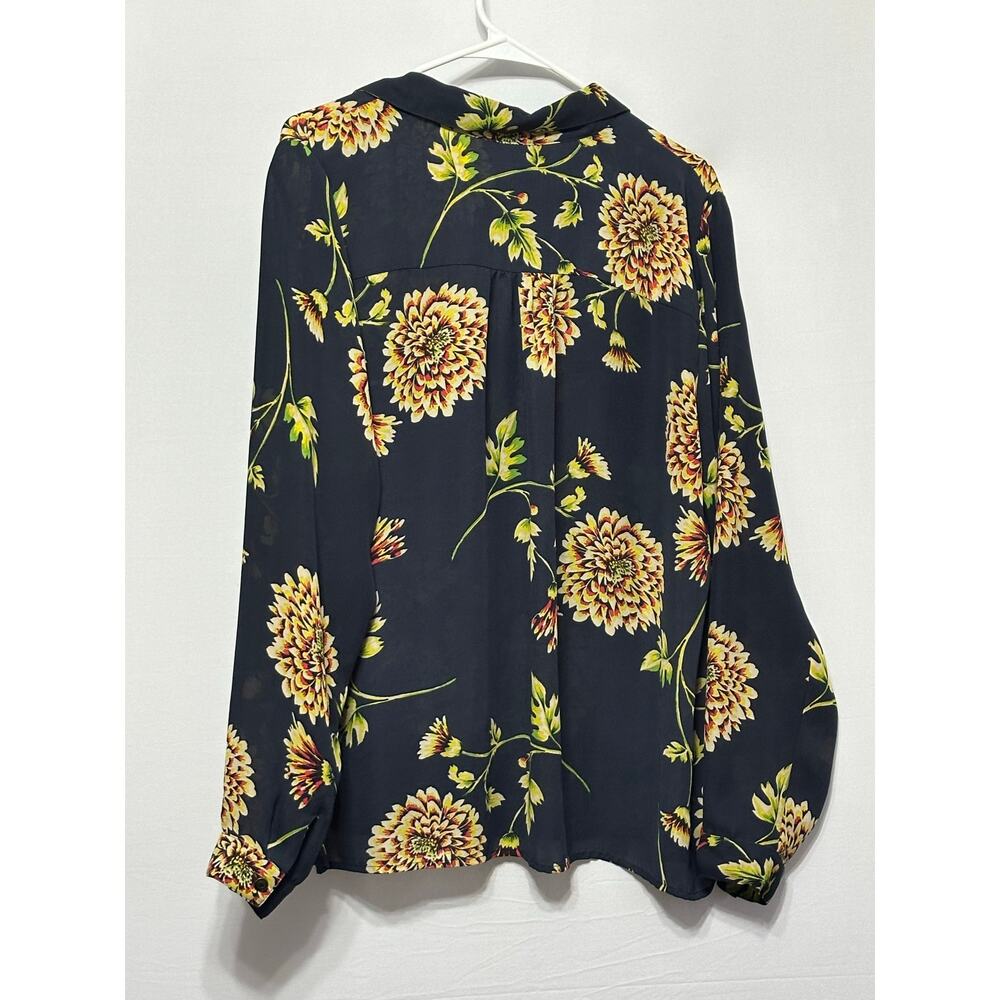 Cabi Daisy Blouse #3250 Large Floral Button Front Long Sleeve Shirt - Picture 3 of 5